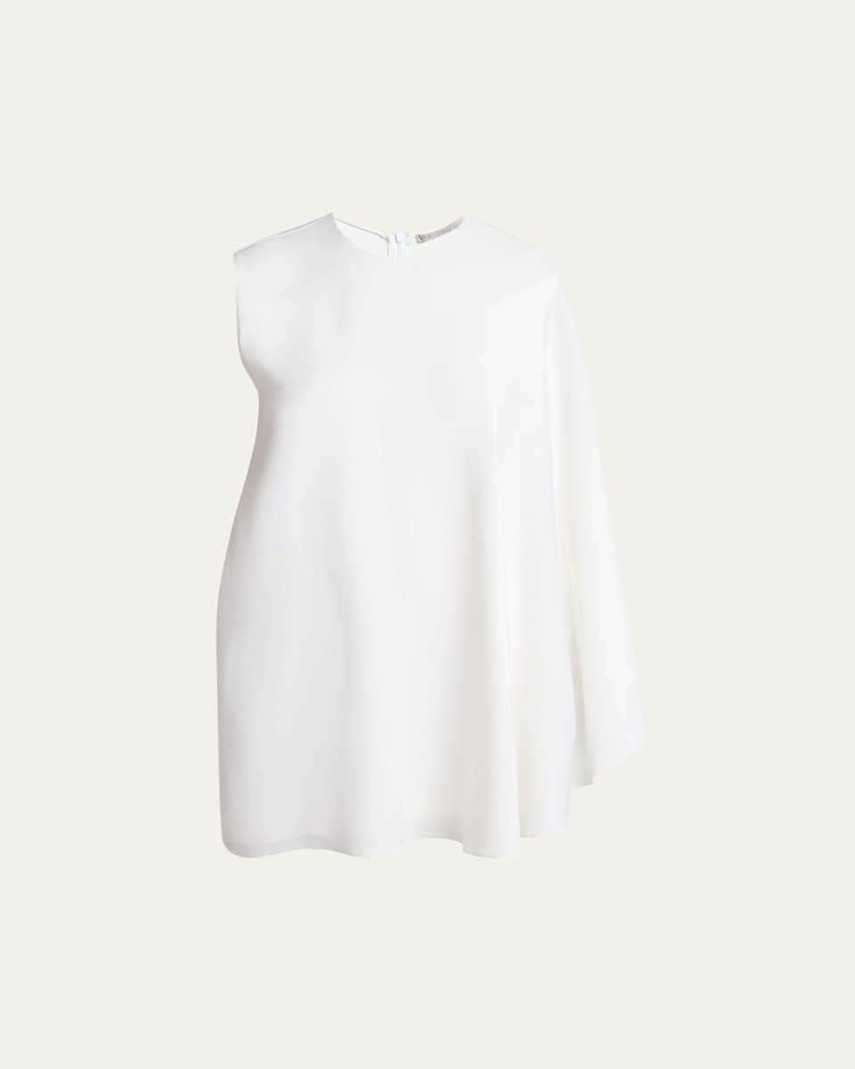 One-Shoulder Cape Mini Dress